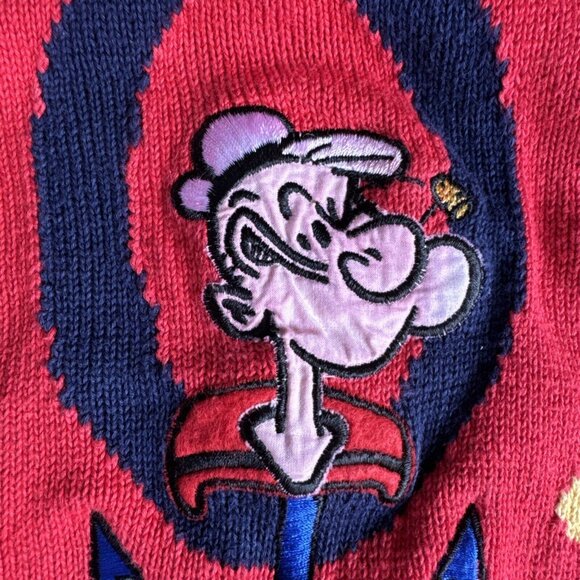 Vintage JC De Castelbajac Sweater POPEYE S.O.S. Safe Ship Sz SM/M(50) Made Italy - Picture 13 of 16